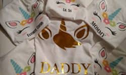 Unicorn family shirt set