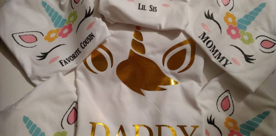 Unicorn family shirt set