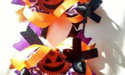 Pumpkin Hairbows pigtail